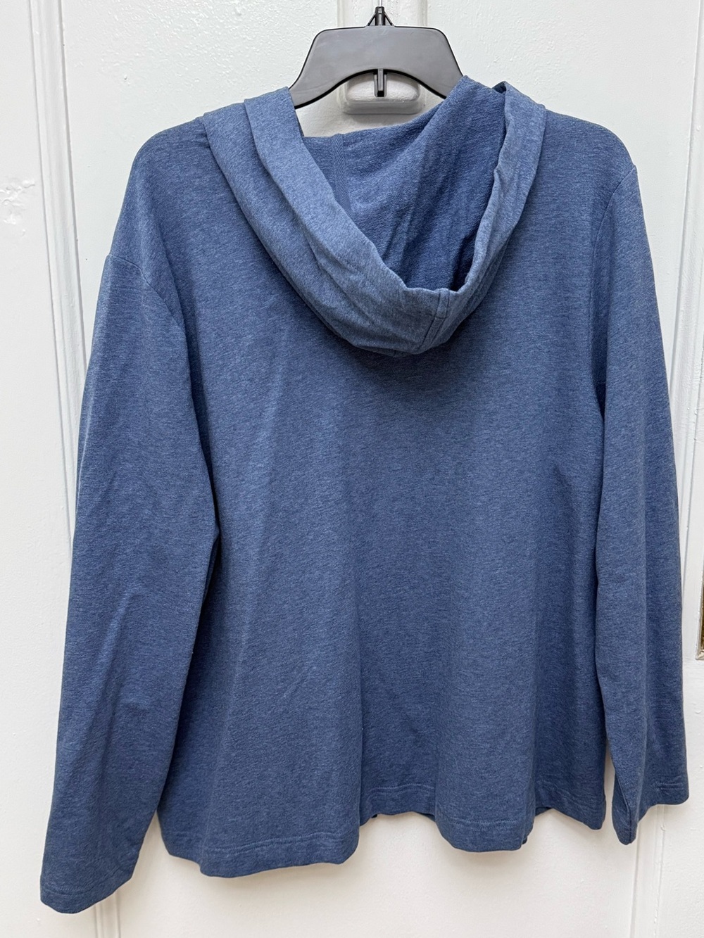 Karen Scott Heather Blue Full-Zip Hooded Jacket Plus Size 1X - Picture 2 of 9